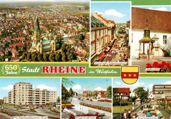 Rheine Stadtansicht Konrad Adenauer Ring Ludgeriusbruecke Nepomukbruecke Falkenh