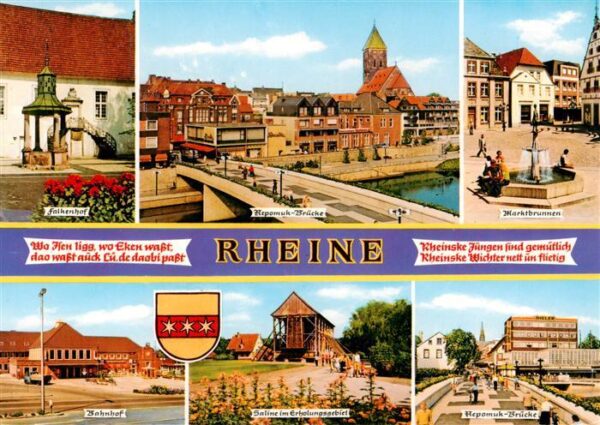 Rheine Falkenhof Nepomuk Bruecke Marktbrunnen Bahnhof Saline