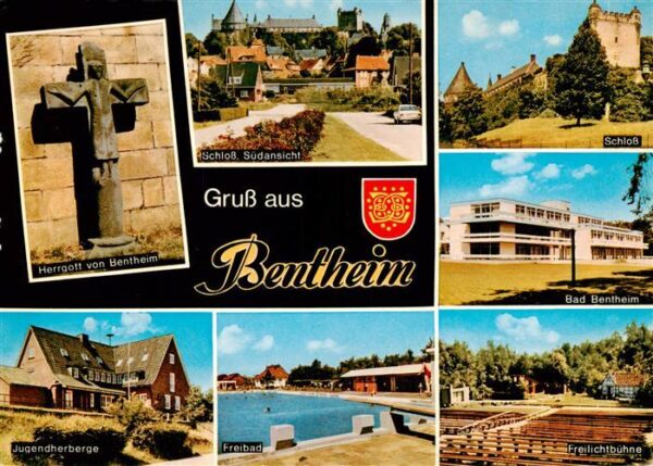 Bentheim Bad Herrgott von Bentheim Schloss Suedansicht Jugendherberge Freibad Fr