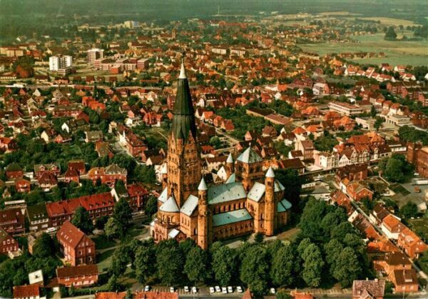 Rheine Fliegeraufnahme mit Kirche