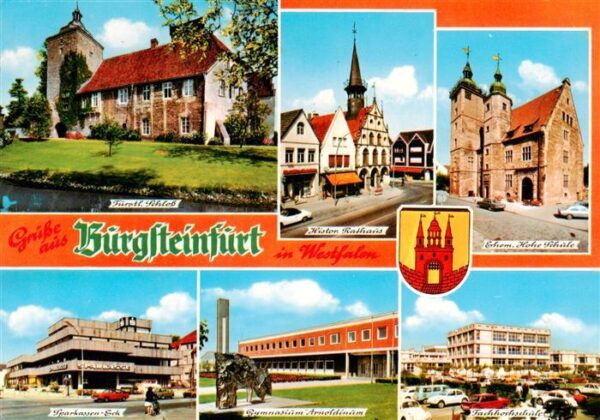 Burgsteinfurt Fuerstliches Schloss Rathaus Hohe Schule Sparkasse Gymnasium Fachh