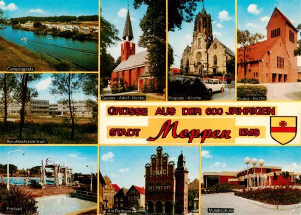 Meppen Ems Campingplatz Gustav Adolf Kirche Propstei Kirche Paulus Kirche Berufs