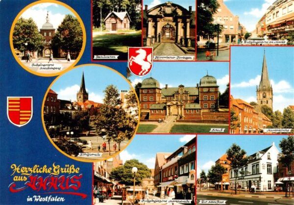 Ahaus NRW Schlosseingang Teehaeuschen Histor Torbogen Koenigstrasse Schloss Mari
