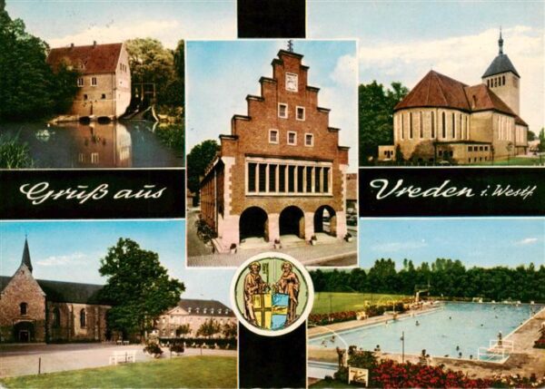 Vreden Wasserschloss Rathaus Kirche Freibad