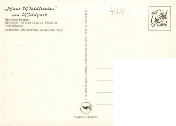 Duelmen Restaurant Haus Waldfrieden am Wildpark Cafe Gastraeume – Bild 2