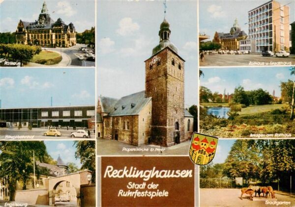 Recklinghausen  Westfalen Rathaus Hauptbahnhof Engelsburg Propsteikirche St Pete