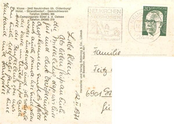 Neukirchen Ostsee Oldenburg Inselhaeuser Strassenpartie Strand – Bild 2