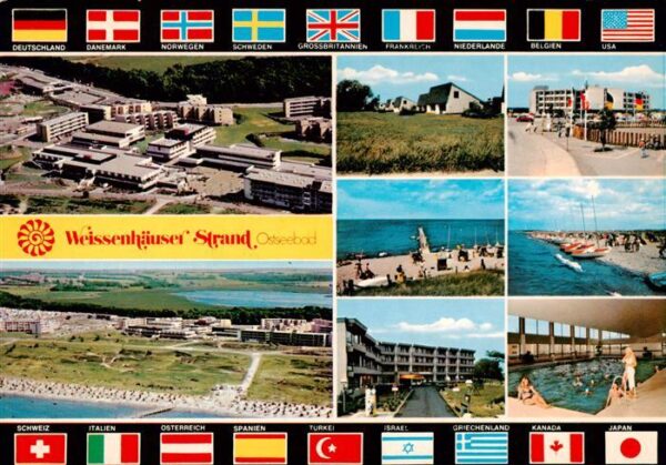 Weissenhaeuser Strand Fliegeraufnahme Bungalows Promenade Strandpartien Hallenba