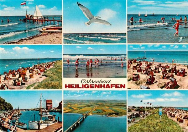 Heiligenhafen Ostseebad Impressionen vom Strandleben Hafen Moewe Luftaufnahme