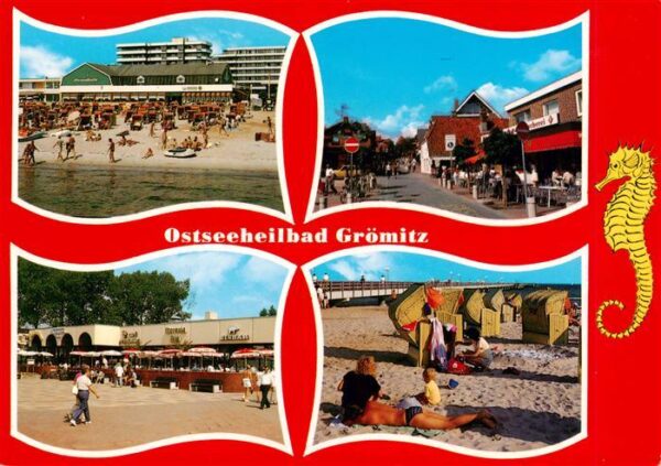 Groemitz Ostseebad Strand Hotel Mole Ortspartie Seepferdchen