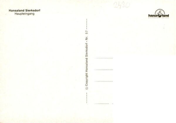Sierksdorf Ostseebad Hansland Hanspark Haupteingang – Bild 2