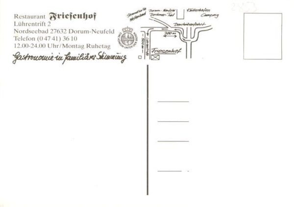 Neufeld Dorum Restaurant Friesenhof Kaminzimmer – Bild 2