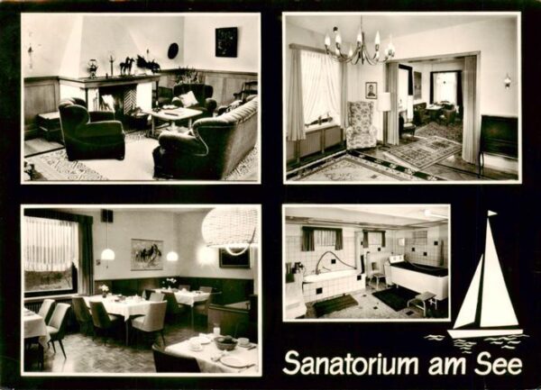 Bederkesa Bad Sanatorium am See Gastraum Kaminzimmer Kuranwendung