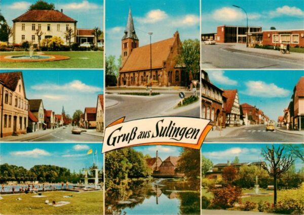Sulingen Teilansichten Kirche Parkanlagen Freibad