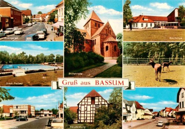 Bassum Strassenpartien Kirche Sportschule Tierpark Freudenburg Freibad