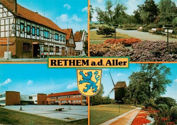 Rethem Aller Teilansichten Fachwerkhaus Parkanlagen Windmuehle