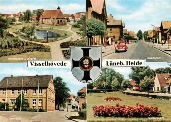 Visselhoevede Visselquelle Kirche Goethestrasse Rathaus Lindenplatz Wappen