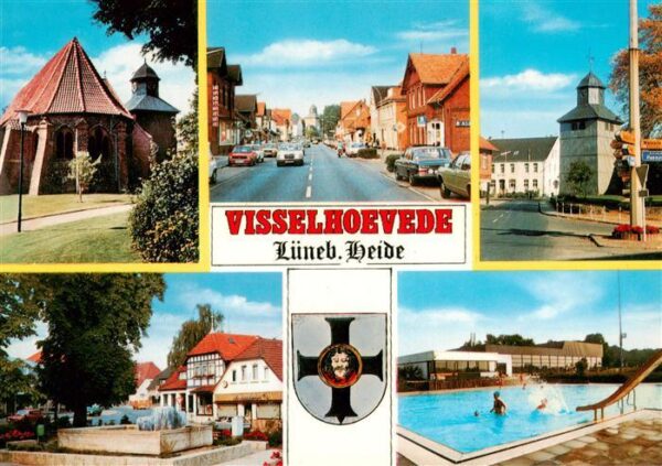 Visselhoevede Kirche Hauptstrasse Freibad Brunnen Wappen