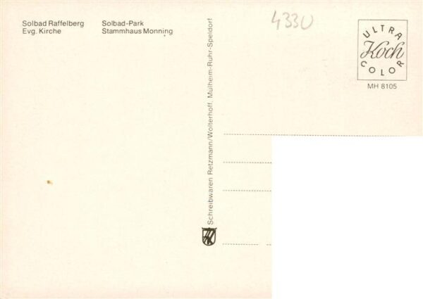 Speldorf Muelheim Ruhr Solbad Raffelberg Kirche Park Stammhaus Monning – Bild 2