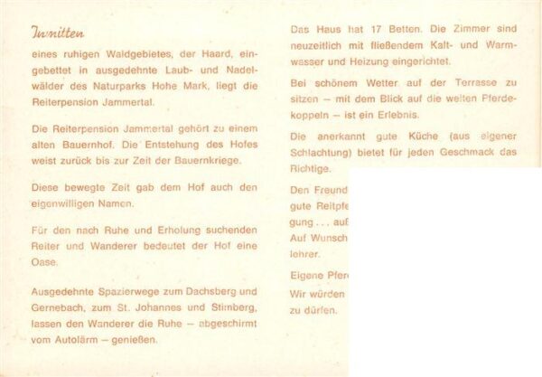 Ahsen Recklinghausen Reiterpension Restaurant Jammertal Gaststaette Terrasse Cam – Bild 2