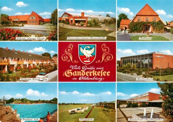Ganderkesee Schule Freizeitzentrum Tennishalle Rathaus Wohnsiedlung Hallenbad Fr