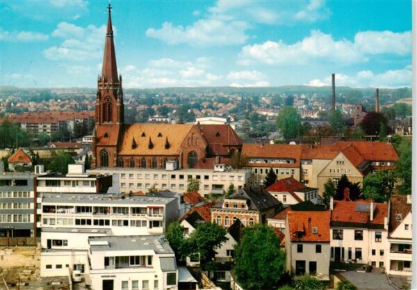 Delmenhorst Panorama Blick auf Stadt und Stadtkirche