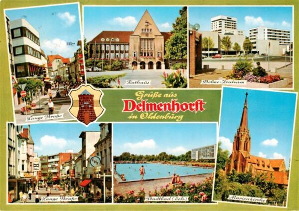 Delmenhorst Lange Strasse Rathaus Delme Zentrum Stadtbad Marienkirche