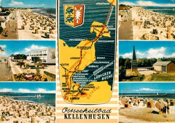 Kellenhusen Ostseebad Strand Strandhalle Kirche Landkarte