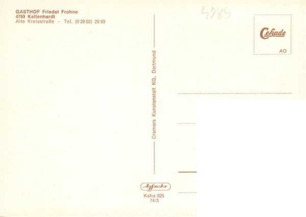 Kallenhardt Ruethen Gasthof Pension Frohne Gastraeume – Bild 2