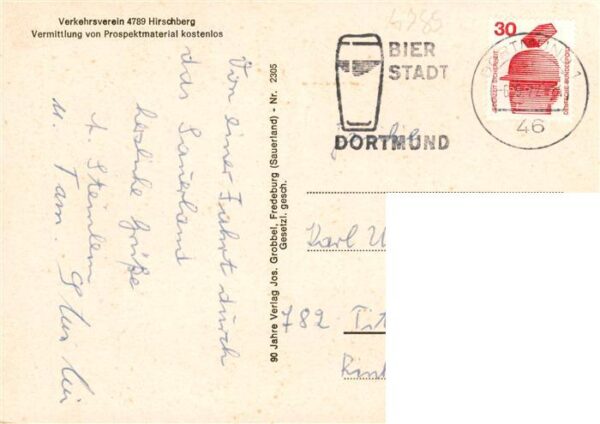 Hirschberg  Sauerland Warstein Panorama Kath Kirche Kirchplatz Lehrschwimmbecken – Bild 2