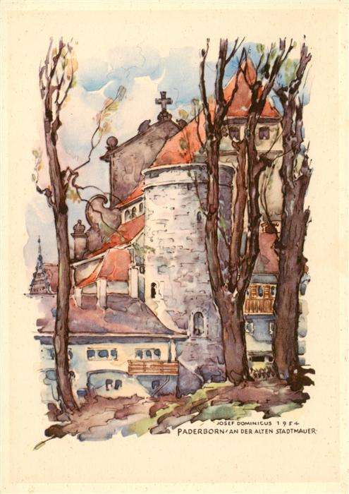 Paderborn An der Alten Stadtmauer Illustration