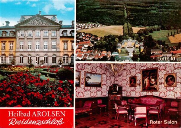 Arolsen Bad Residenzschloss Fliegeraufnahme Roter Salon