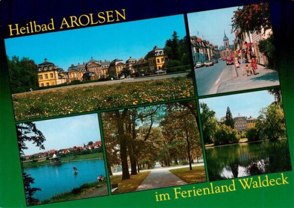 Arolsen Bad Residenzshloss Strassenpartie Seepartien Park