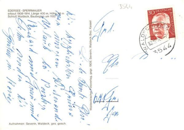Edertalsperre Sperrmauer Ederseepartien Schloss Waldeck – Bild 2