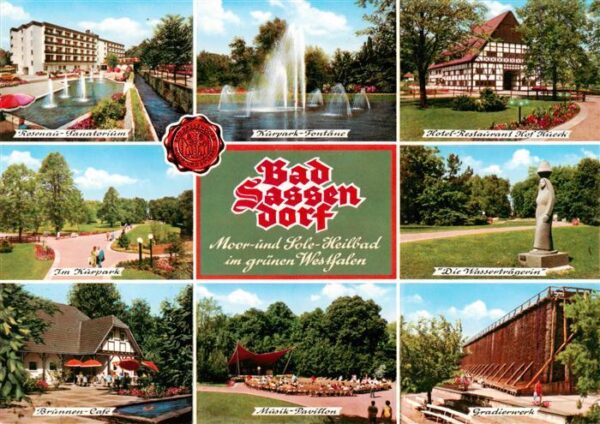 Bad Sassendorf Rosenau Sanatorium Kurpark Fontaene Hotel Restaurant Hof Hueck Wa