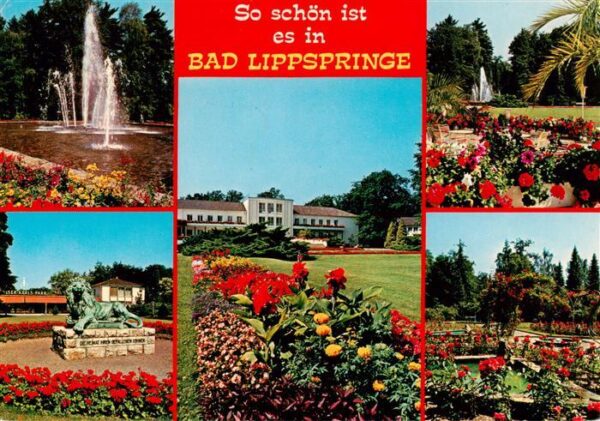 Bad Lippspringe Kaiser Karls Park Springbrunnen Gefallenen Denkmal Kurhaus