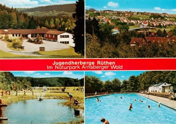 Ruethen Moehne Jugendherberge Ruethen im Naturpark Arnsberger Wald Panorama Frei