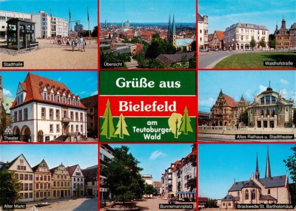 Bielefeld Stadthalle uebersicht Waldhofstrasse Theater Altes Rathaus Stadttheate
