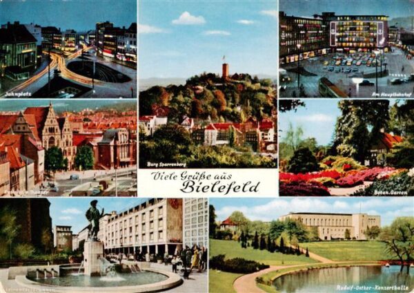 Bielefeld Jahnplatz Burg Sparrenberg Hauptbahnhof Botan Garten Rathaus Theater L