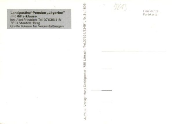 Etzenbach Staufen Breisgau Landgasthof Pension Jaegerhof mit Ritterklause Gastra – Bild 2