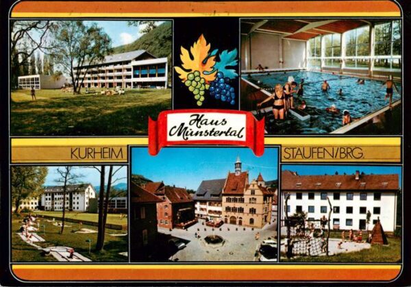 Staufen  Breisgau Haus Muenstertal Kurheim Hallenbad Minigolf Rathaus Spielplatz