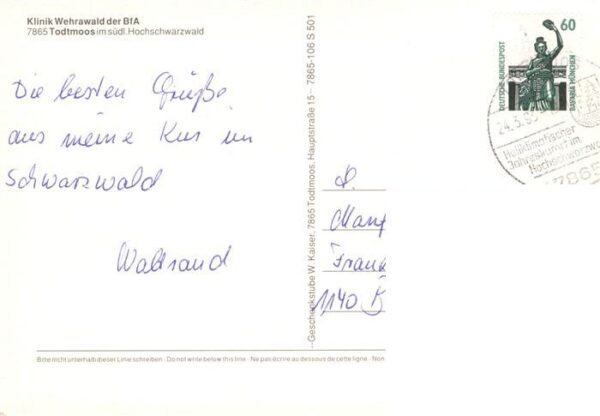 Todtmoos Klinik Wehrawald der BfA Hallenbad Flur Gastraeume – Bild 2