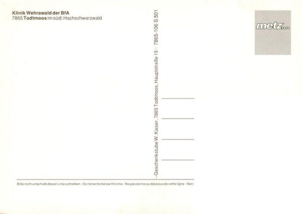 Todtmoos Klinik Wehrawald der BfA Hallenbad Flur Gastraeume – Bild 2