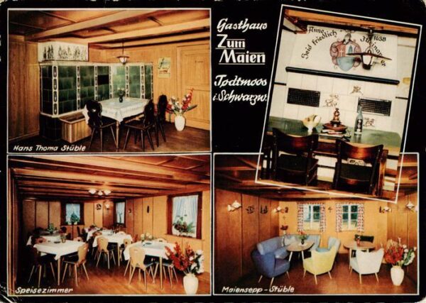 Todtmoos Gasthaus Zum Maien Hans Thoma Stueble Speisezimmer Maiensepp Stueble