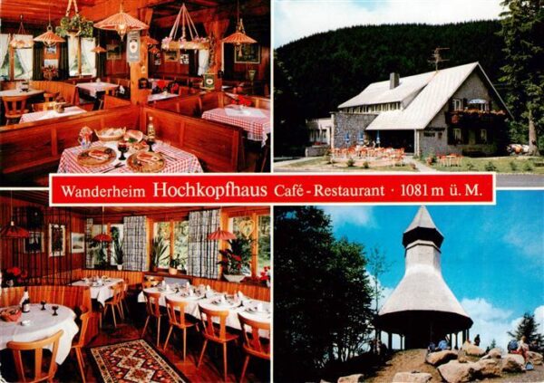Todtnau Cafe Restaurant Wanderheim Hochkopfhaus Gastraeume Hochkopfturm