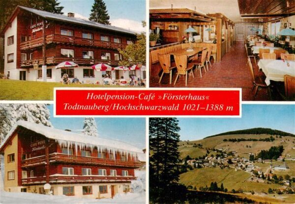 Todtnauberg Hotelpension Cafe Foersterhaus Gastraum Panorama
