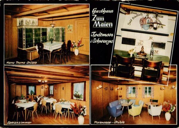Todtmoos Gasthaus zum Maien Hans Thoma Stueble Speisezimmer Maiensepp Stueble