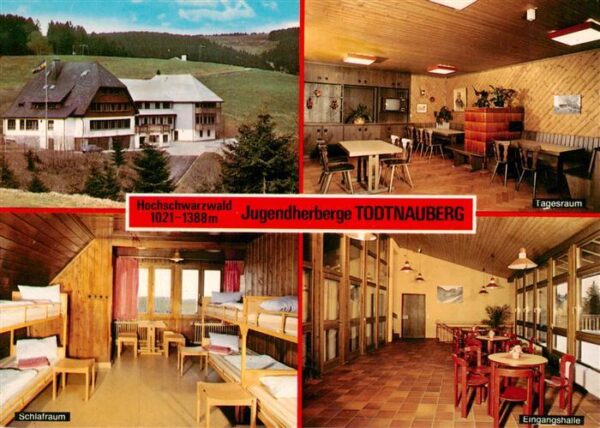 Todtnauberg Jugendherberge Fleinerhaus Tagesraum Schlafraum Eingangshalle
