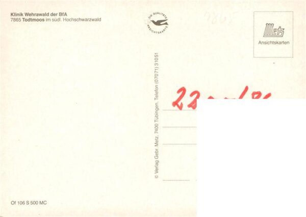 Todtmoos Klinik Wehrawald der BfA – Bild 2