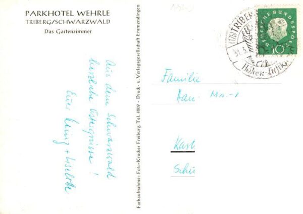 Triberg Parkhotel Wehrle Gartenzimmer – Bild 2